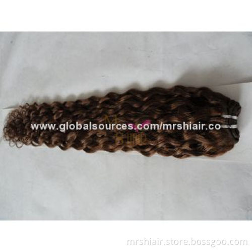 24-inch Color 8#, Water Wave Peruvian, Remy Hair Weaving